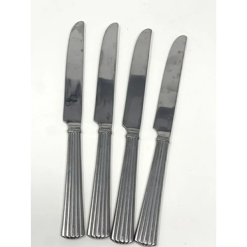 Reed & Barton TRINITY HALL Stainless Glossy Place Dinner Knives 9 5/8” Set Of 4